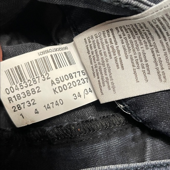 Mavi Straight Leg Jeans Men's Size 34 x 34 Long Tall Stretch Dark Deep Blue - Picture 7 of 12